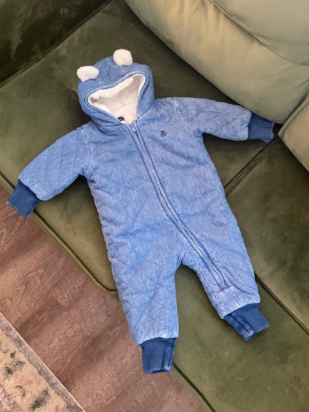 NWOT Baby Gap denim quilted coat SZ 3-6 M